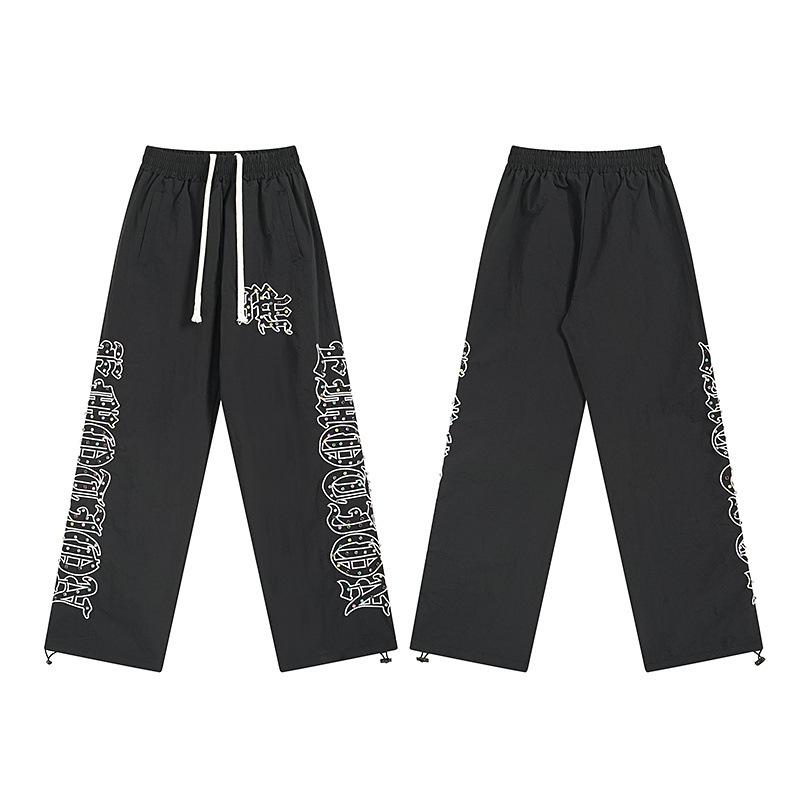 Unisex Rhinestone Zipper Hooded Cardigan & Sweatpants Set with Letter Print.
