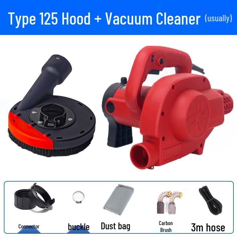 Dustproof Cover for Angle Grinder - Protective Polishing Vacuum Cover for Stone Concrete, Fits 100/125 Type Hand Grinders.