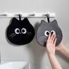 1/2pcs Cute Cat Elf Bathroom Towel Super Absorbent Coral Fleece Material Can Be Hung for Decorating Bathroom Fingertips Towel
