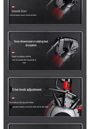 High-Power Handheld Brushless Circular Saw for Concrete and Rebar Cutting
