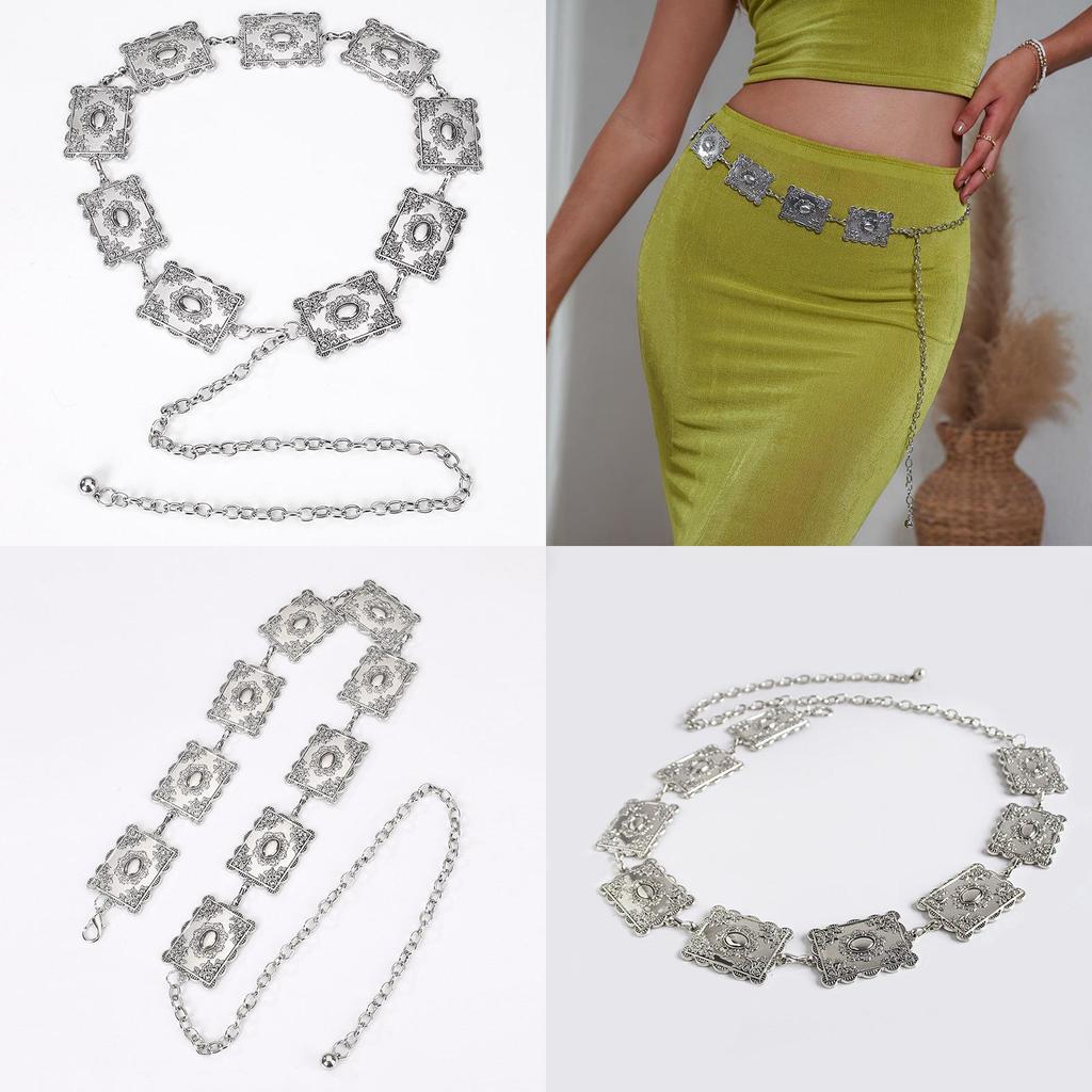 Damen Metall-Hüftkette Mit Vintage-Schnitzerei Für Sommer-Modeaccessoires