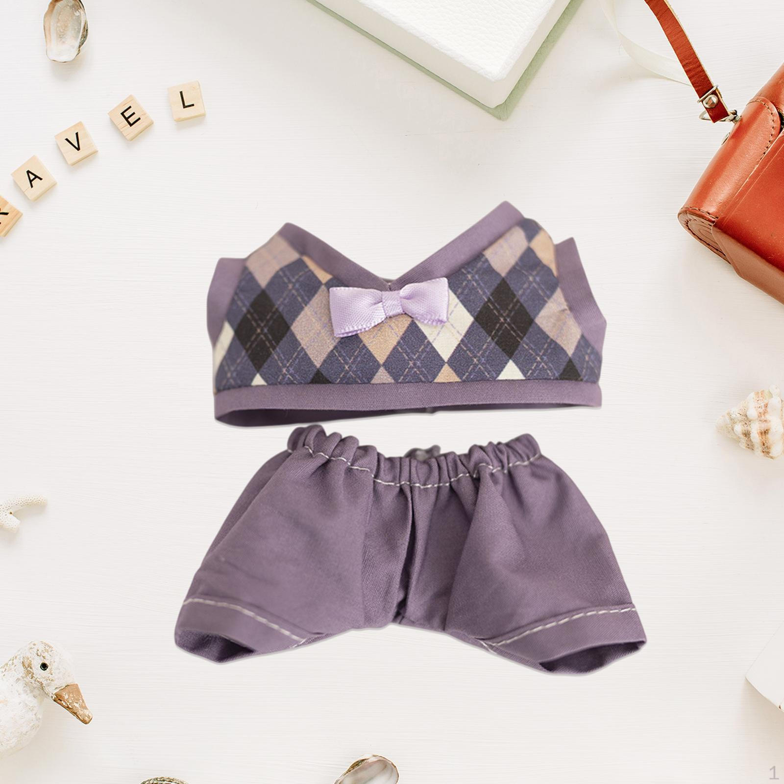 

2 предмета кукольной одежды очаровательные детские подарочные наряды удобные костюмы одежда мягкие игрушки violet shorts