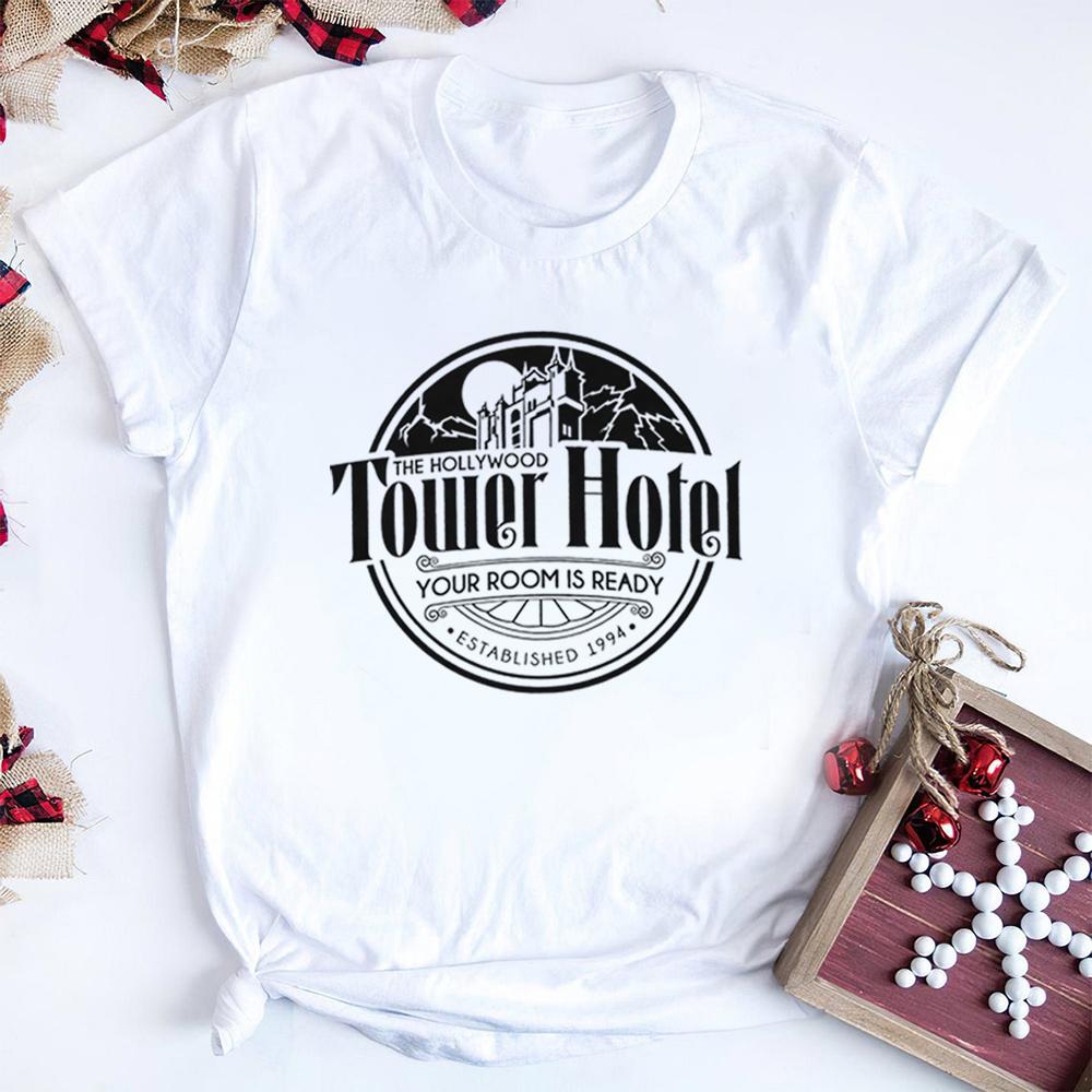 Tower of Terror T-Shirt Tower Hotel Shirt WDW Tshirt Women Summer Causal Short Sleeve Tops Graphic Tees