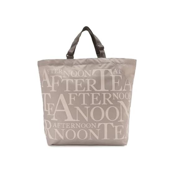 

[Afternoon Tea Living] AfternoonTea LIVING Eco bag/shopping bag HG48 Logo bag with slit pocket L Beige