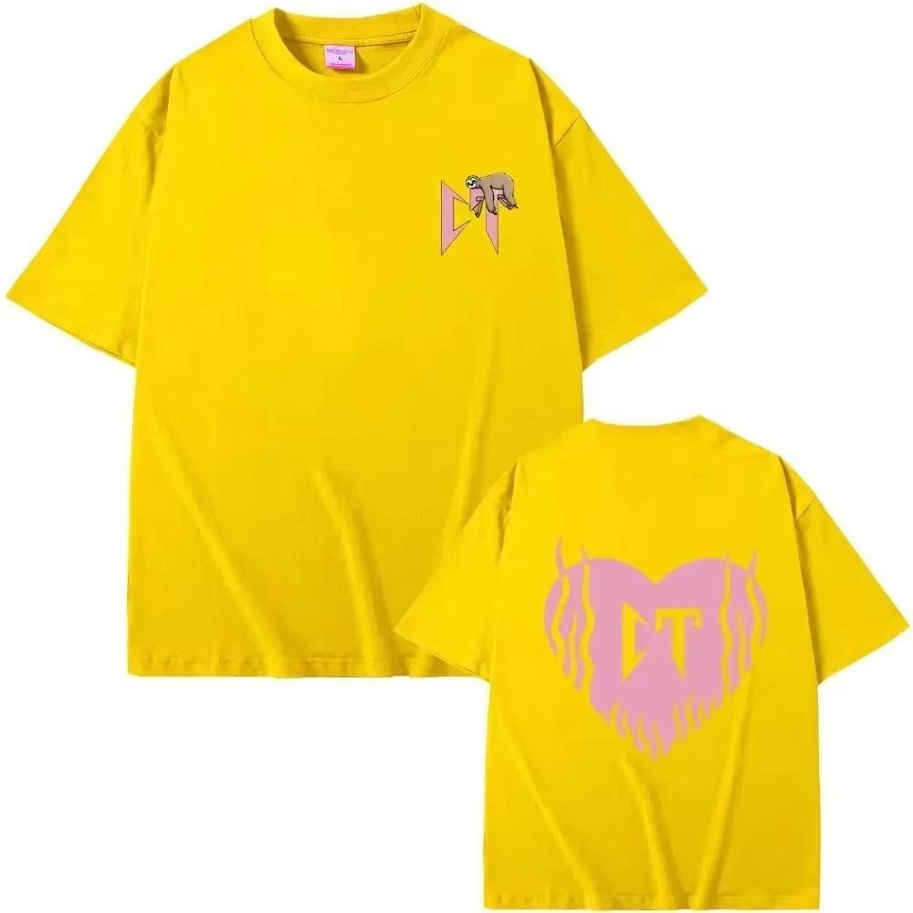 Summer Fashion Heavyweight Retro Men's English Letters 100% Cotton Printed Round Neck High-quality Casual Fitness Street T-shirt