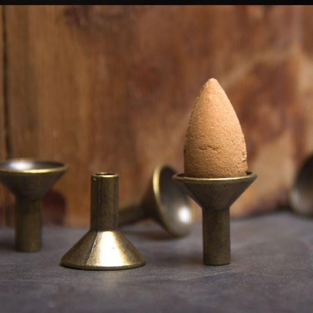 

Antique Backflow Fragrance Base Zinc Zinc Alloy Craft Mini Incense Holder Backflow Incense Holder Gifts бронзовий