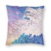Unicorns In The Sea Pillowcase Polyester Linen Velvet Pattern Zip Decor Pillow Case Home Cushion Cover