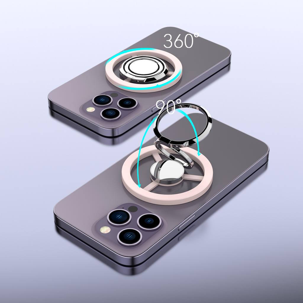 A561 Magnetic Phone Kickstand 360 Degree Rotation Foldable Phone Ring Holder