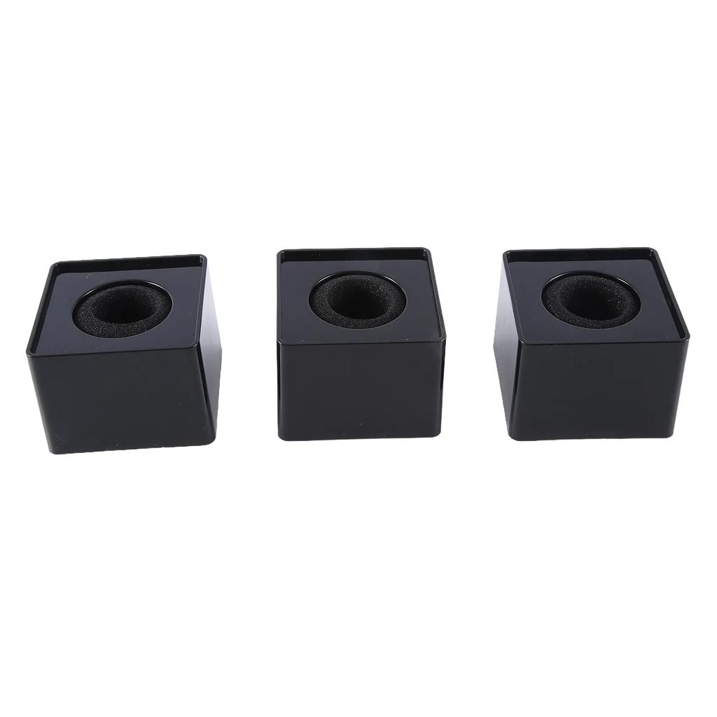 LAMELLIS Microphone Flag Station Square Interview Box Stand Holder Injection Black 10 Pieces