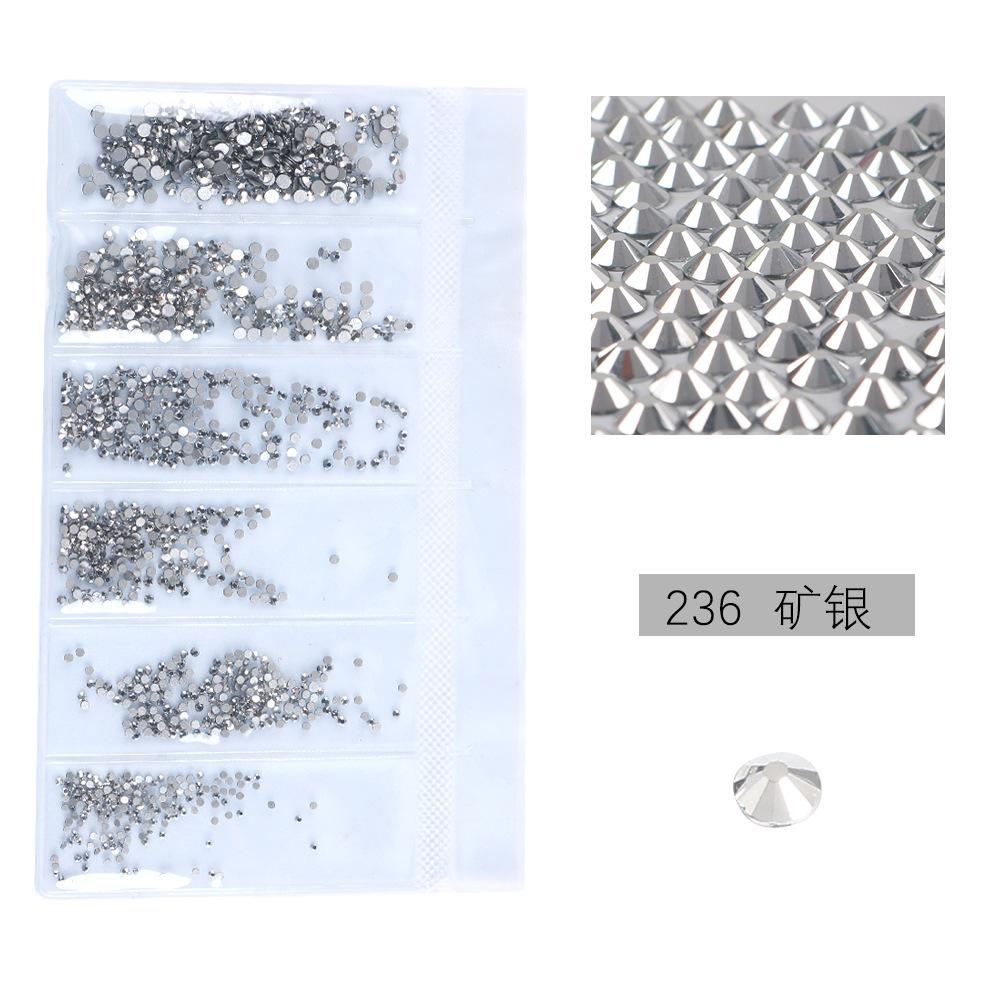Flat Bottom Rhinestone Nail Drill Diy Nail Mobile Phone Case Sticker Drill, Jewelry Accessories, Bag Size Mixed Nail Drill