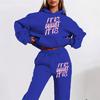 Completo Sportivo da Donna Shein Set Semplice da Donna Stampato con Lettere Felpa Sportiva con Cappuccio a Maniche Lunghe
