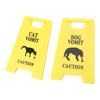 2PCS Cat and Dog Vomit Signs 4 Inch Cat Vomit Caution Sign Funny Cat Dog Warning Sign Decoration For Cat Dog Lovers