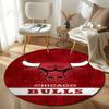 Customizable Chicago Bulls Round Non-Slip Carpet - Ideal for Garden, Picnic, Office, Perfect for Decoration, Suitable For All Seasons