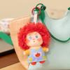 Cute Curly Hair Plush Doll Soft Stuffed Mini Girl Boy Doll With Afro Hairstyle Kawaii Bag Charm Keychain Accessory