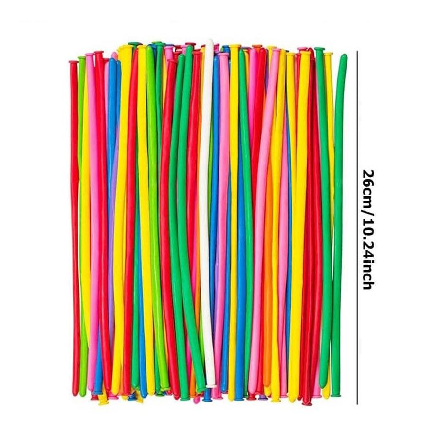 40/80/120pcs 26cm Strip Balloon with Mini Pump Colorful Artistic Balloon Birthday Party Festival Background Decoration Props