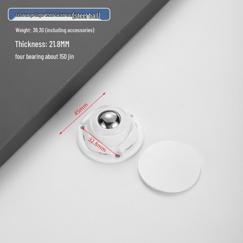 Cicha Samoprzylepna Podstawa Mobilna: Uniwersalne kółko bez wiercenia z pogrubionym łożyskiem kulkowym do użytku domowego
