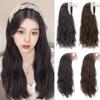 Clip in Wide Knit Headband Wig Hair Hoop Long Wavy Curly  Hair Half Headband Wig  Daily Wear