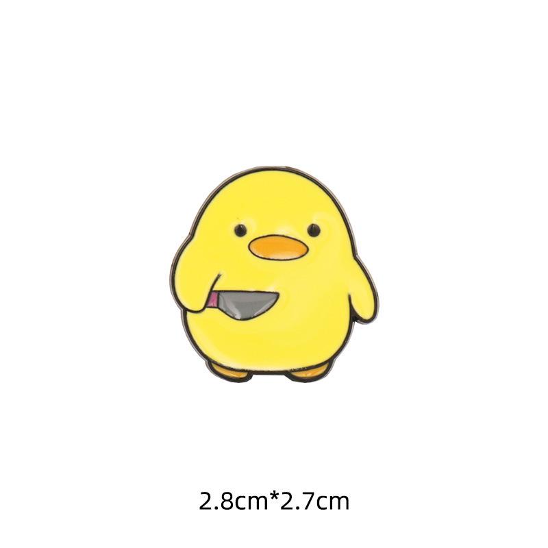 2023 Cute Cartoon Yellow Duck Brooch: Funny Pin & Badge for Women’s Clothes and Collars