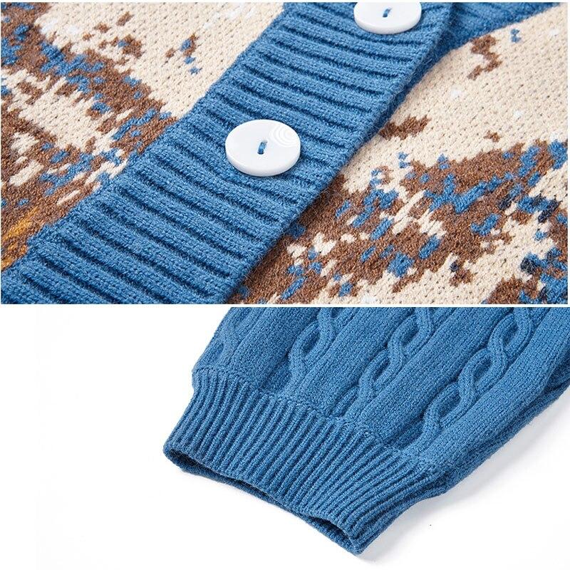 Herbst Winter Ölgemälde Stil Pullover Pullover Frauen Retro Jacquard Strickjacke Dame Mantel Pullover Mujer