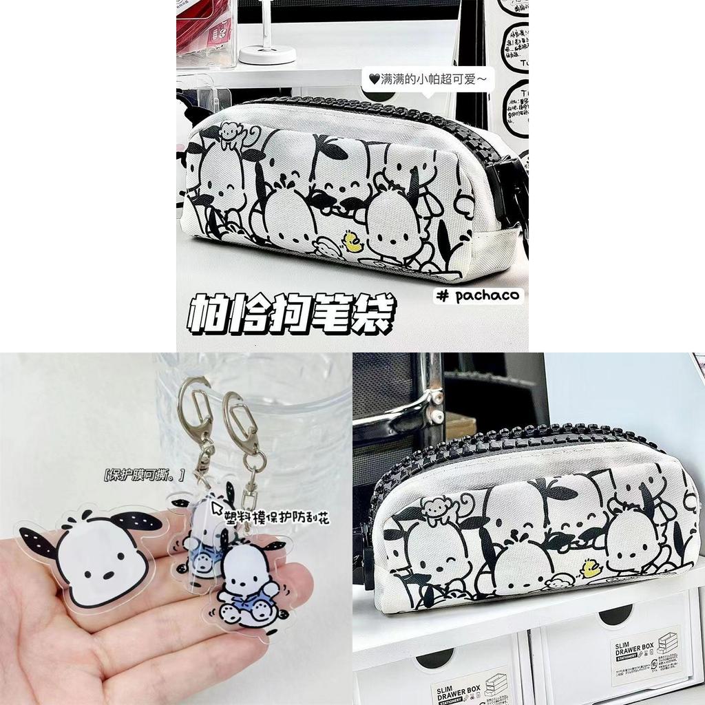 Canvas Pencil Case With Zipper Storage For Students And Office Use