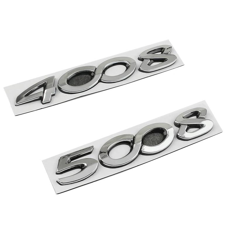 Autocollant Emblème Lettres Logo Badge Métal Coffre Arrière pour Peugeot 2008 3008 4008 5008 Accessoires de Décoration Styling