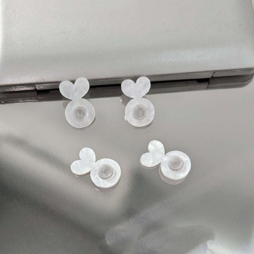 60-80Pcs Rabbit Shape Silicone Ear Back Stoppers Ear Plug Blocked Caps  Earring Support