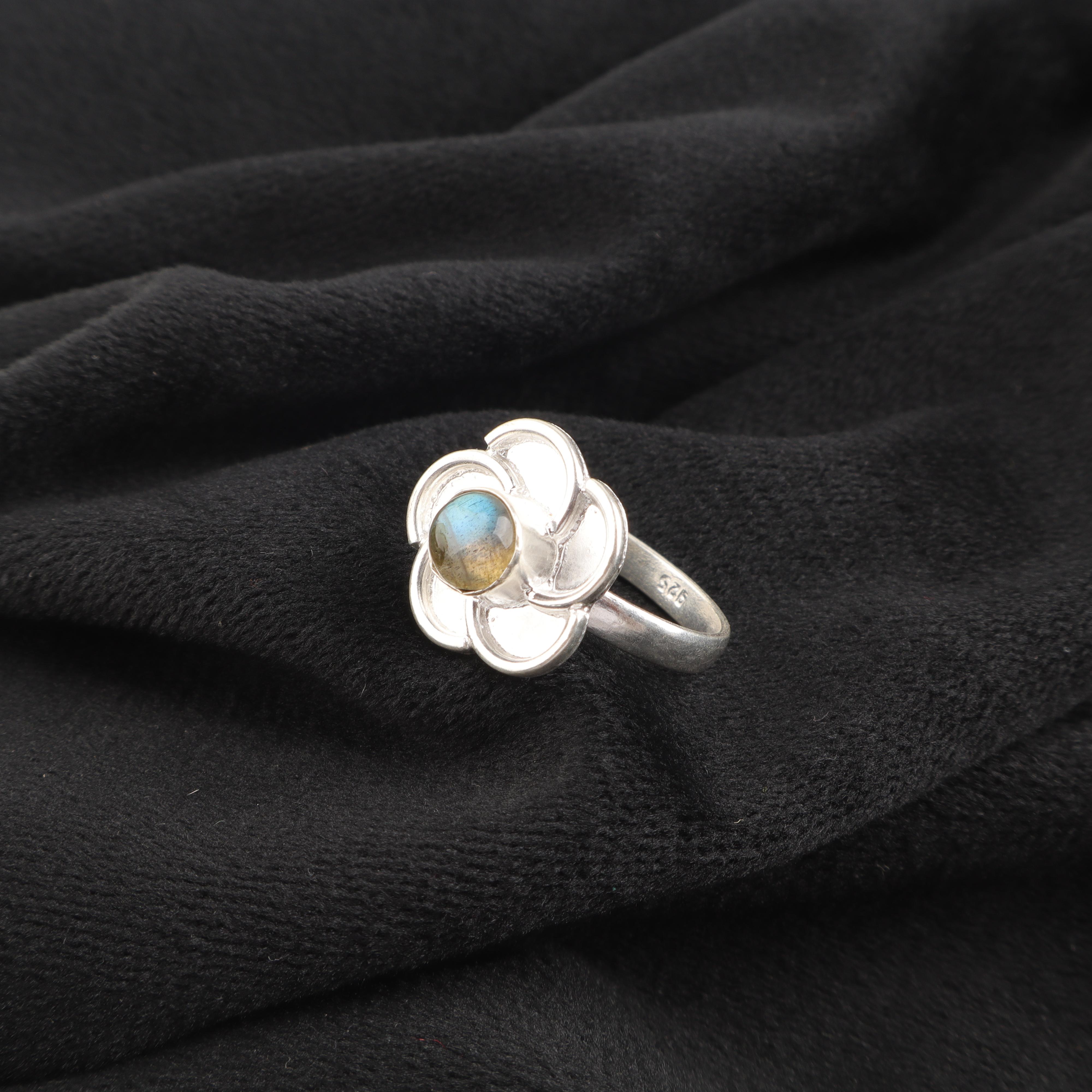 

Украшения из лабрадорита, кольцо из серебра 925 пробы, украшения ручной работы, серебряное кольцо с лабрадоритом для свадебного подарка 12 синий