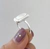 925 Sterling Silver Geometric Unique Double Lines Rings for Women Bohemian Adjustable Open Vintage Ring For Party Birthday Gift