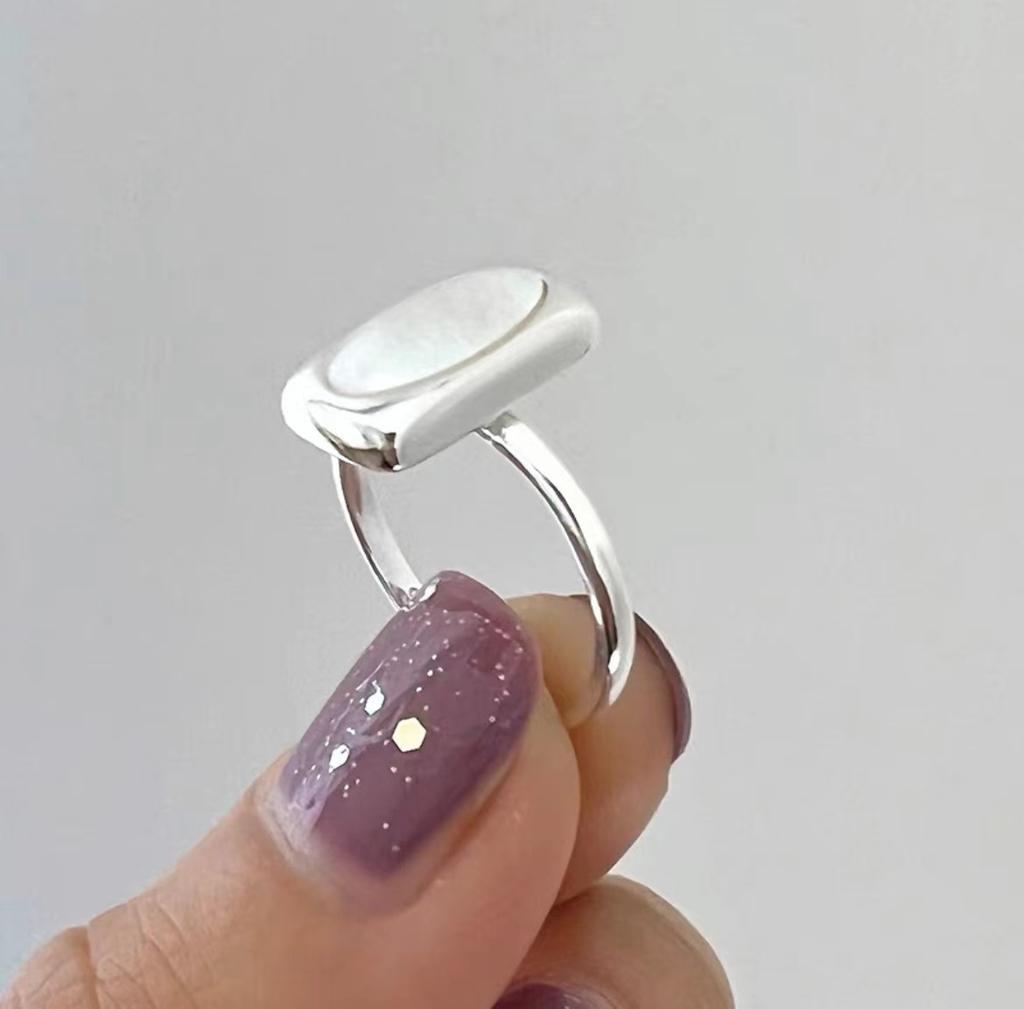 925 Sterling Silver Geometric Unique Double Lines Rings for Women Bohemian Adjustable Open Vintage Ring For Party Birthday Gift
