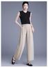 Spring 2026 Elegant Casual High Waist Wide Leg Pants for Middle-Aged and Elderly Women