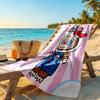 Labubu Beach Towel Quick-Dry Soft Microfiber Comfortable Lightweight Perfect for Traveling Yoga Camping and Swimming