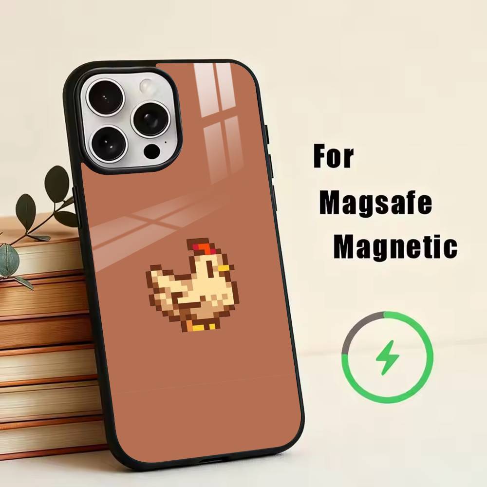 

S-Stardew Valley Phone Case For iPhone17,16,15,14,13,12,11 Plus,Pro Magnetic with Magsafe Wireless Charging iPhone15