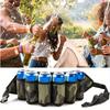 Beer Belt Holster Beer Soda Bottle Holder Belts Drink Can Holder Adjustable Waist Pack Bag Holds 6 Cans Perfect for Parties.
