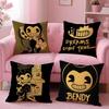 Classic Bendy and the Ink Machine Cushion Cover Comfortable Reversible Pillow Cover Ideal for Car Sofa Bedroom & Beyond