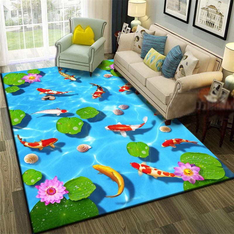 3D Carpet Floor Mat Landscape Pattern Living Room Carpets Sofa Mat Bedroom Bedside Rugs Entrance Non Slip Doormat Rug