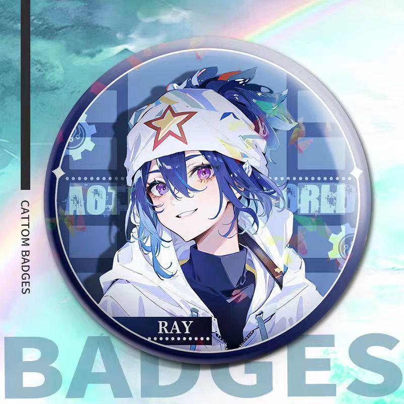 

Набор значков-подвесок по AOTU World, сделанный фанатами: Брелок, Стенди, Значок и Квадратная карточка в подарок 58mm Laser/Holographic Badge