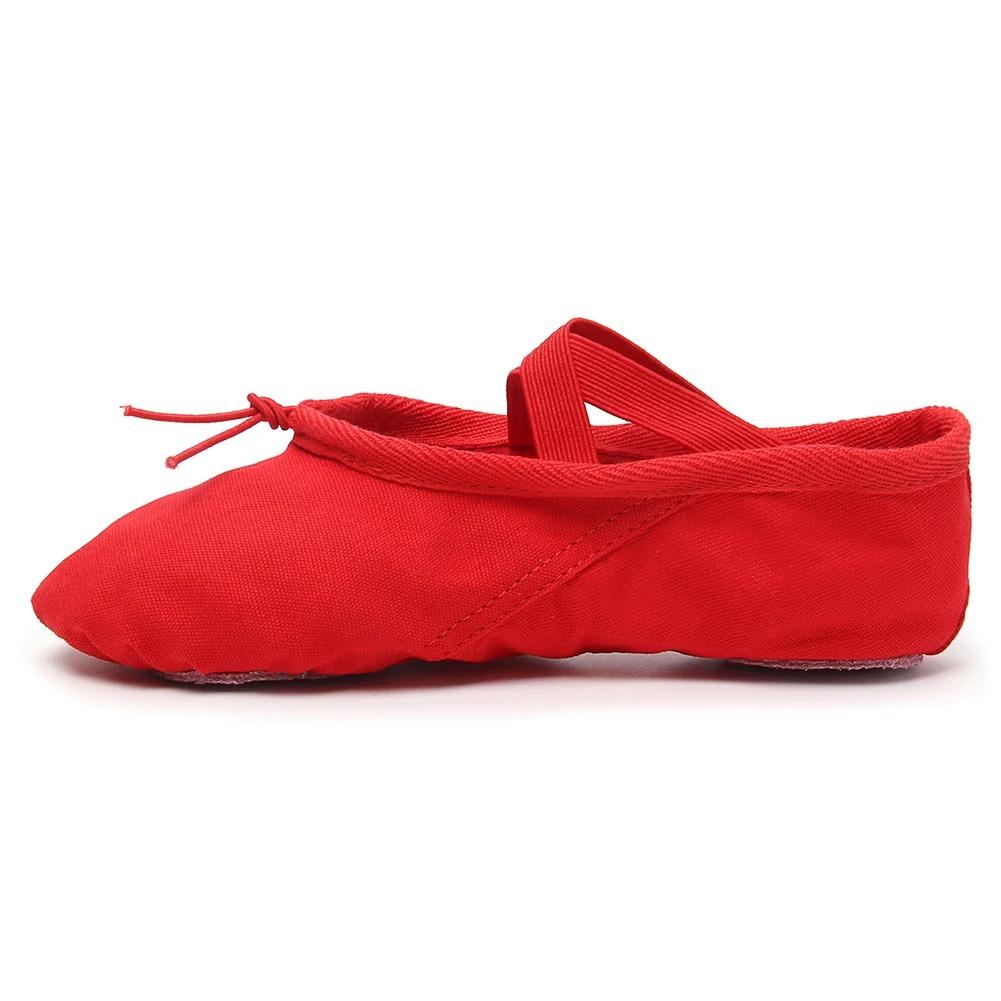 Girls Ballet Shoes Canvas Flat Ballet Dancing Slippers Dance Shoes For Adult Women Kids Children Classic Split-Sole Soft