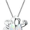 Women Necklace Frog Faux Gem Jewelry Lightweight All Match Long Lasting