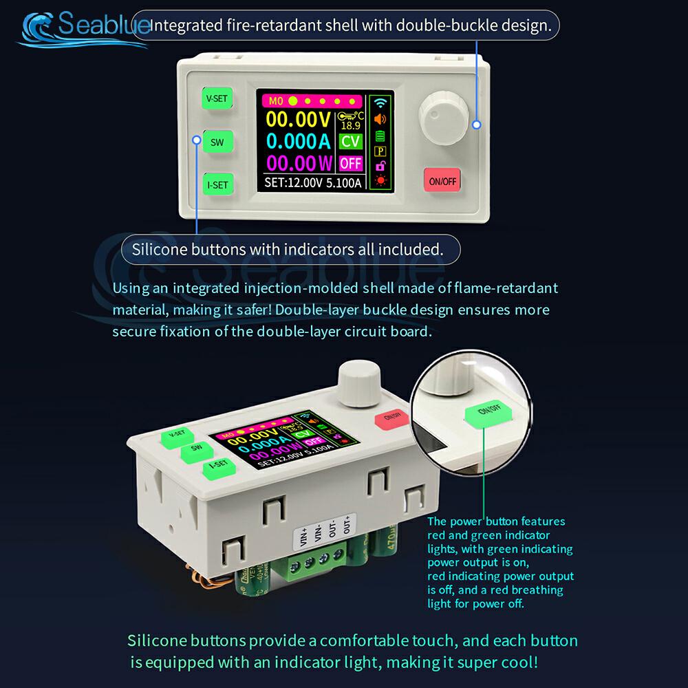 SK60S 60W 5A DC DC Buck Boost Converter CNC Adjustable DC Voltage Regulator Solar Charging Power Supply Module MPPT CC CV
