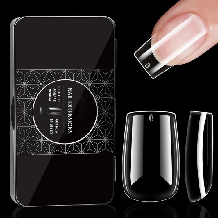 Versatile Clear Gel Nail Tips Transparent Nail Extensions Great for Daily Wear