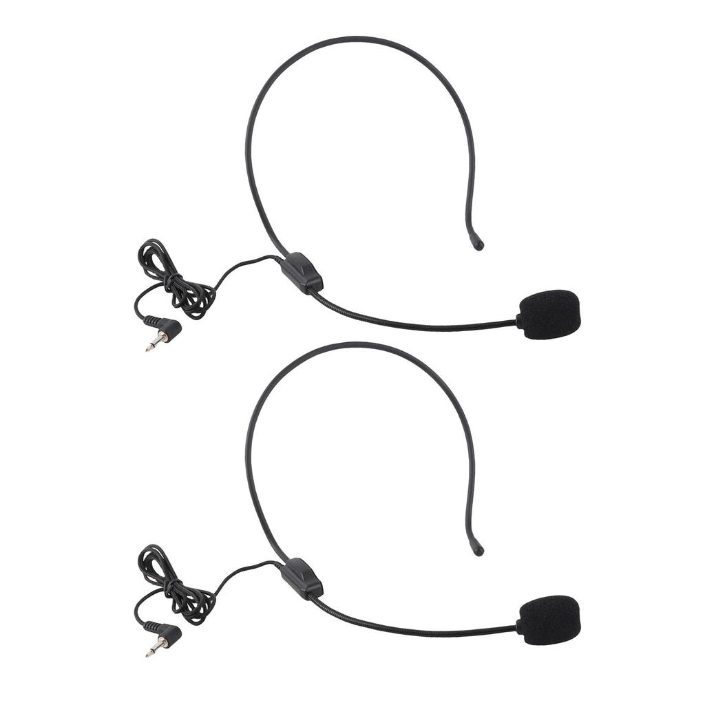 Headworn Mic Multifunctional 3.5mm Wired Headset Microphone for Amplifier Speaker Teacher Speech