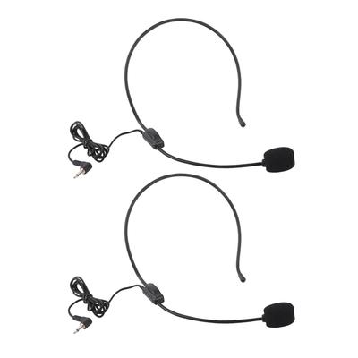 Headworn Mic Multifunctional 3.5mm Wired Headset Microphone for Amplifier Speaker Teacher Speech