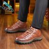 Winter Korean version of casual warm rubber round head men's cotton shoes thickened non-slip men's shoes hiking shoes