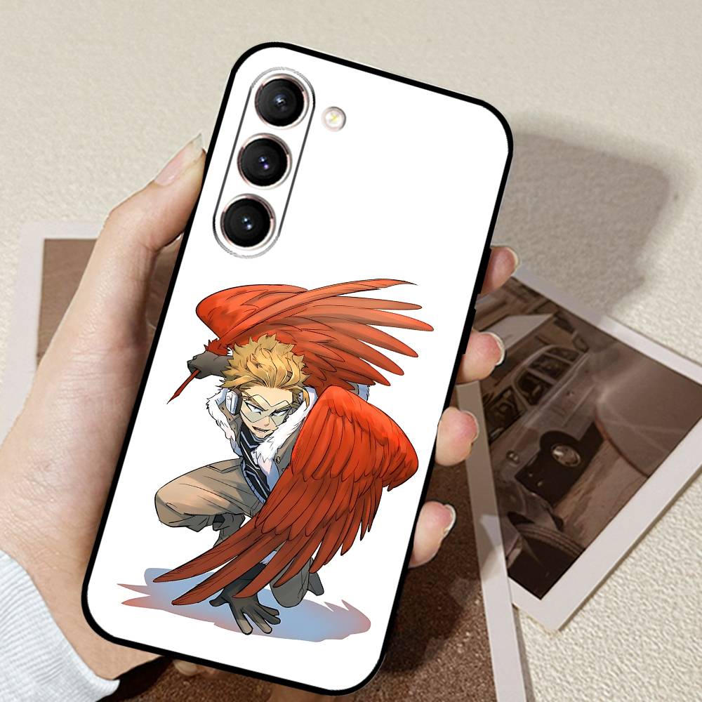 Hawks R-BNHA N-MHA Phone Case Black Ultra-thin Shockproof Case For Samsung S24/S25/S22/S30/Note20/Lite/Ultra/5G/Plus/FE