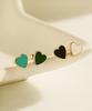 Minimal Piercing 14K Enamel Heart Piercing Earrings