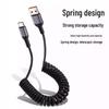 Huawei Honor Type-C Fast Charge Retractable Spring Cable for Car Interconnection