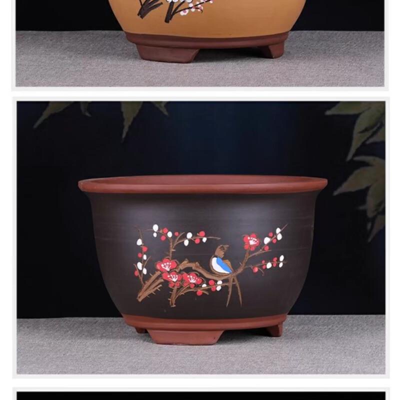 Zisha Purple Clay Orchid & Garden Flower Pot