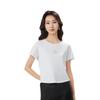 Levis Soft Comfortable Casual Ribbed Crew Neck Short Sleeve T-Shirt Women Tops White 003HQ-0000