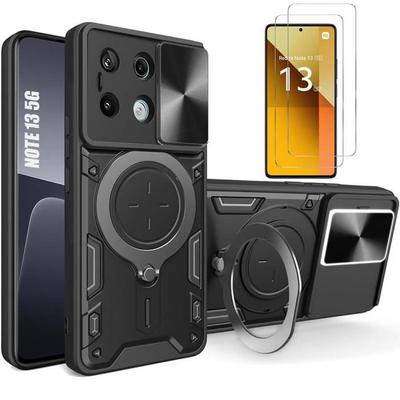 Case - E.F.CONNECTION - For Xiaomi Redmi Note 13 5G - Armor Style - Camera Protection - 2 Tempered Glasses