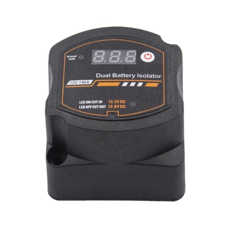 Waterproof Car Relays Voltage Setting 12V 140A Double Battery Isolator Digital Voltage Sensitive Relays LCD Display